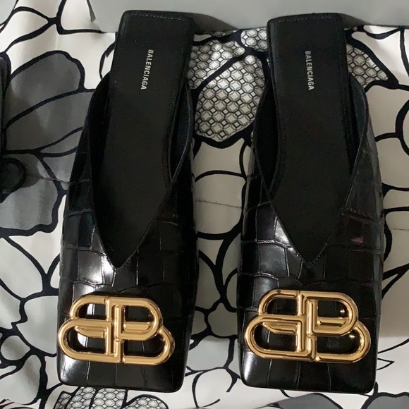 Balenciaga Shoes - 💫New Balenciaga croc leather mules